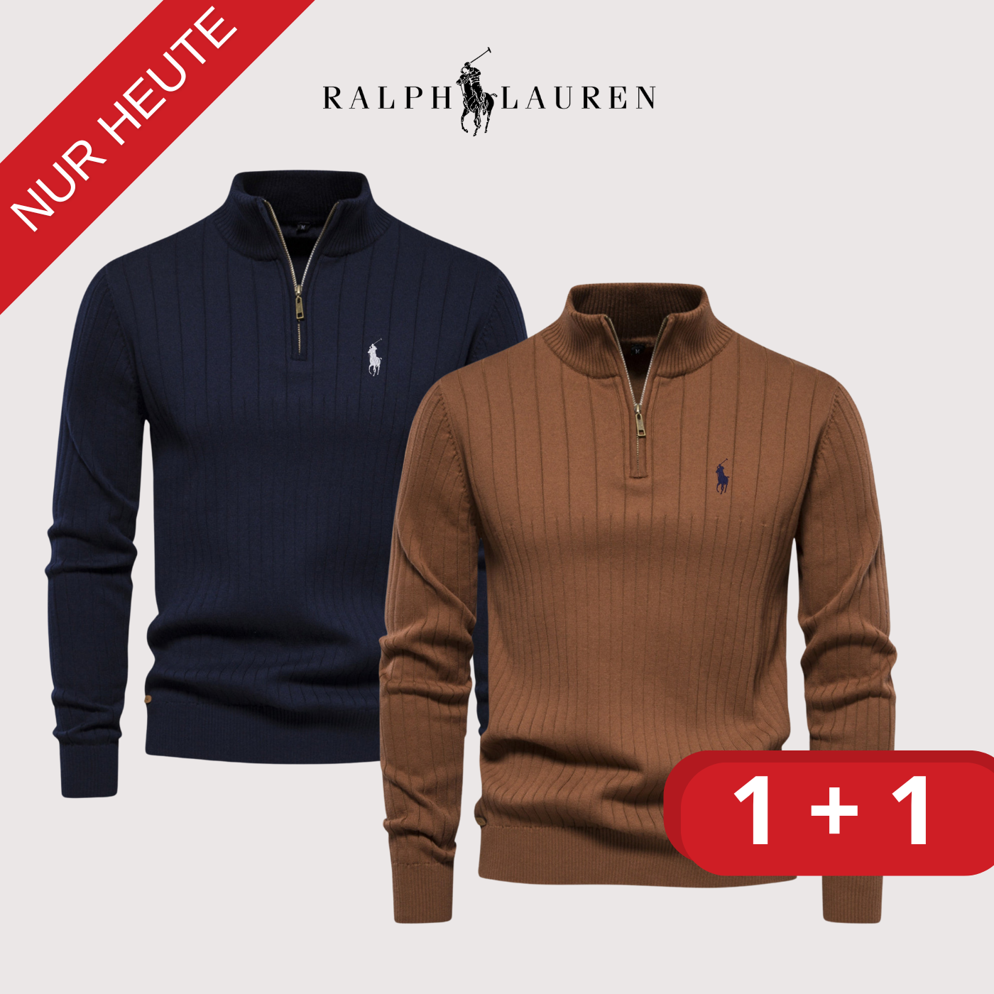 Premium Pullover mit Reißverschluss R&L 1+1 (AUFSTELLUNG)