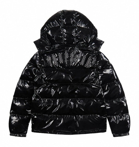 Trapstar Pufferjacke glänzend schwarz